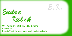 endre kulik business card